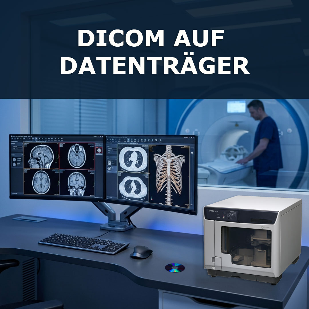 EPSON Discproducer für die automatische Erstellung von DICOM Patienten-CDs und DVDs